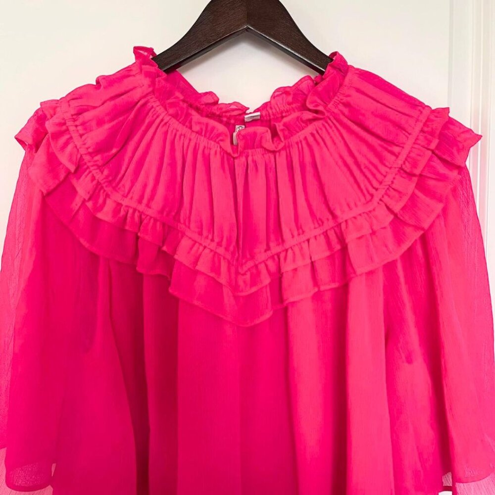 Cato Pink Ruffle Blouse - Picture 7 of 8